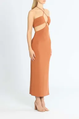 Bec and Bridge Cut Out Midi Dress Orange Size 16 for rent on The Volte - image 2