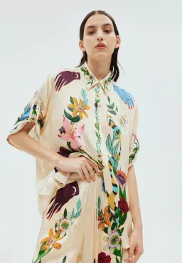 Alemais Meagan Silk Pant Size 10 And Oversized Shirt Size 8 Set Print for rent on The Volte - image 2