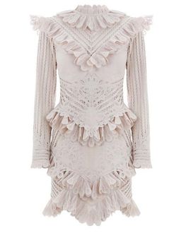 Zimmermann Unbridled Battenburg Mini Dress Buff Size 8  for rent on The Volte - image 3