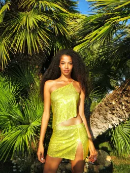 Giuseppe Di Morabito Crystal-Embellished Set Yellow Size 6 for rent on The Volte - image 2