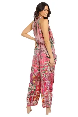Camilla Draped Front Bodice Jumpsuit Print Size 10 for rent on The Volte - image 3
