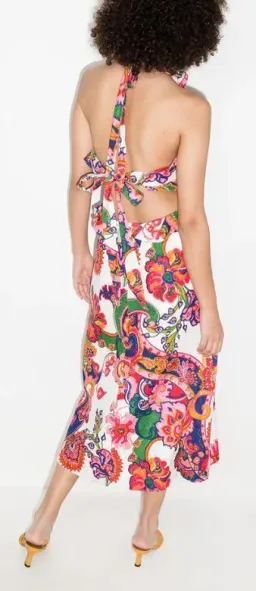 Zimmermann Lovestruck Tie Back Midi Dress Floral Size 1 / AU 8 for rent on The Volte - image 3