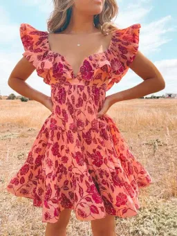 Zimmermann Lovestruck Pleated Mini Dress Floral Size 2 / AU 12 for rent on The Volte - image 2