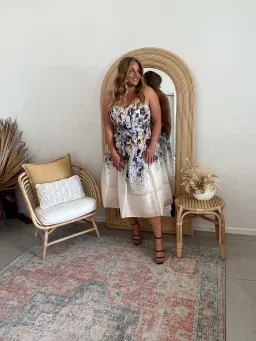 Zimmermann Tama Corset Midi Dress Floral Size 3 / 14 AU for rent on The Volte - image 3