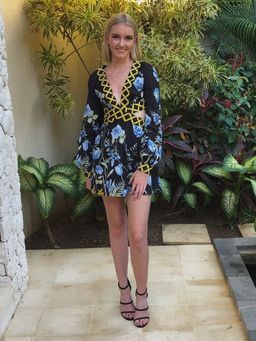 Alice Mcall Flower Girl Mini Dress Black Size 4  for rent on The Volte - image 3