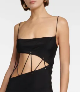 Christopher Esber Cutout Silk Faille Maxi Dress in Black Size 8 for rent on The Volte - image 2