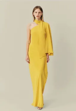 Ginger & Smart Perpetual Silk Gown Sunflower Size 8 for rent on The Volte - image 1