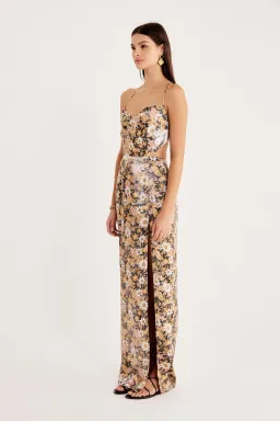 Rumer The Label  Paloma Cut Out Gown Floral Size XS/Au 6 for rent on The Volte - image 3
