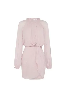 Shieke Maison Dobby Mini Dress Blush Size 10 for rent on The Volte - image 4