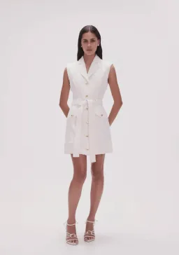 Aje Isabel Utility Mini Dress Ivory Size 10 for rent on The Volte - image 1