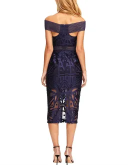 Alice McCall Lunar Eclipse Midi Cocktail Dress Navy Size 8 for rent on The Volte - image 4
