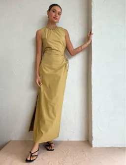 Sir the Label Dion Cut Out Maxi Dress Camel Size 6 for rent on The Volte - image 5