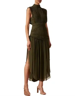 Shona Joy Safira Open Back Midi Dress Green Size 14 for rent on The Volte - image 4