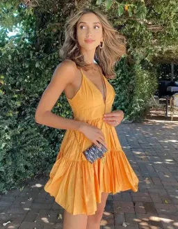 Sheike Tessa Mini Dress Orange Size 8 for rent on The Volte - image 4