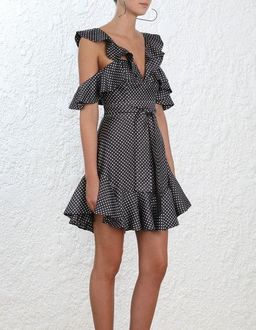 Zimmermann Polka Dot V Neck Dress Size 3  for rent on The Volte - image 2