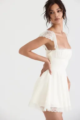 House of CB Kaia Mini Dress Ivory White Size XL / AU 14 for rent on The Volte - image 5