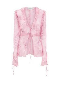 Rat & Boa Cobra Blouse Pink Snake Print Size XL / AU 14 for rent on The Volte - image 3