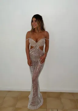 Amy Taylor Charlotte Crystal Dress Size 8  for rent on The Volte - image 2