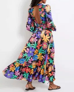 PatBO Aster Plunge Maxi Dress Multi Size 10 for rent on The Volte - image 2