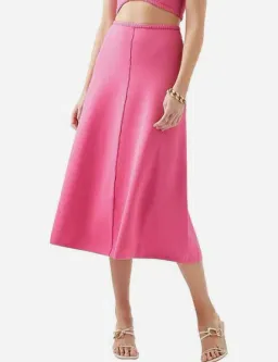 Aje Elm Braided Knit Tank Top & Petal Knit Midi Skirt Set Rose Size 6 for rent on The Volte - image 5