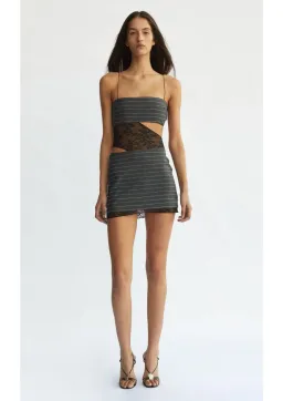 Bec & Bridge Interstellar Mini Dress Charcoal/Black Size 8 for rent on The Volte - image 1