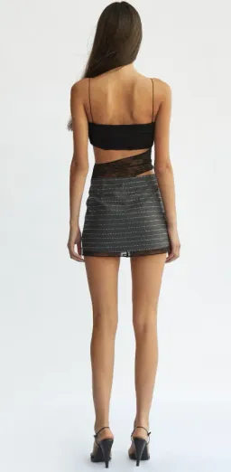 Bec & Bridge Interstellar Mini Dress Charcoal/Black Size 8 for rent on The Volte - image 2