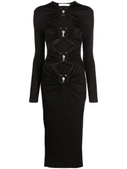 Christopher Esber Orbit Cut-Out Midi Dress Black Size 10 for rent on The Volte - image 3