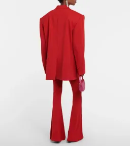 Magda Butrym  Oversized Jersey Blazer Red Size 8 for rent on The Volte - image 2