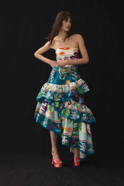 Alemais Guardian Tiered Ruffled Skirt Multi Size 16 for rent on The Volte - image 1
