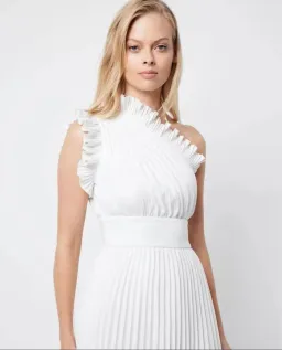  Mossman The Lady Like Midi Dress White Size 6 for rent on The Volte - image 4