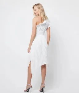  Mossman The Lady Like Midi Dress White Size 6 for rent on The Volte - image 3
