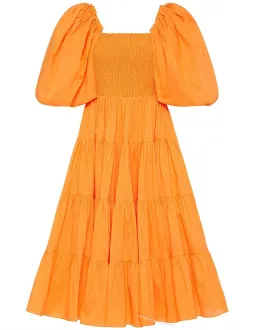 Aje Cherished Midi Dress in Marigold Size 8 for rent on The Volte - image 4
