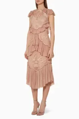 Alice McCall Sweet Emotions Midi Dress in Blush Size 8 for rent on The Volte - image 2
