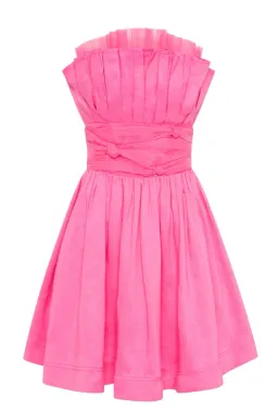 Aje Whisper Layered Mini Dress Brilliant Pink Size 10 for rent on The Volte - image 6
