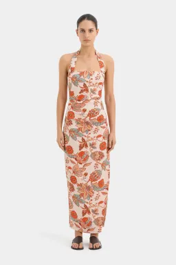 Sir the Label Noemi Halter Midi Dress Floral Size 8 for rent on The Volte - image 1