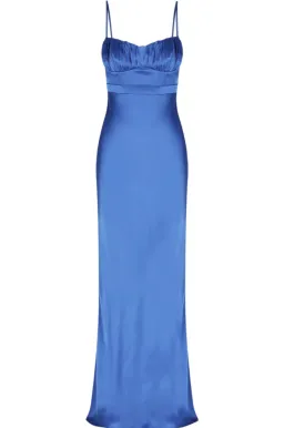 Shona Joy Oliviera Ruched Maxi Dress Strong Blue Size 10 for rent on The Volte - image 5