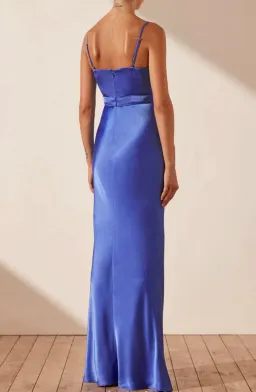 Shona Joy Oliviera Ruched Maxi Dress Strong Blue Size 10 for rent on The Volte - image 4