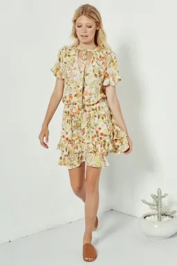 Spell Sayulita Mini Dress Floral Size 6 for rent on The Volte - image 1