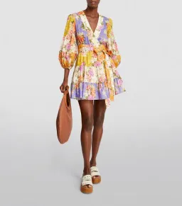 Zimmermann Pattie Floral Mini Dress Multi Floral Size 1/Au 10  for rent on The Volte - image 1