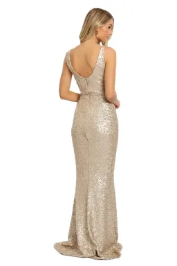 Dress The Population Harlow Gown in Ivory Size 6 for rent on The Volte - image 3