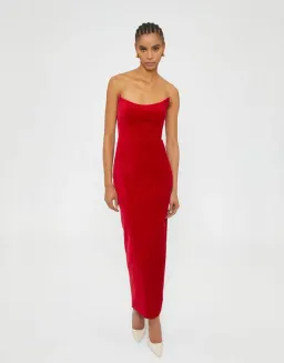 Ginger & Smart Soloist Strapless Gown Red Size 6 for rent on The Volte - image 2