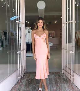 Hansen & Gretel Artemis Silk Slip Dress Pink Size 6 for rent on The Volte - image 1