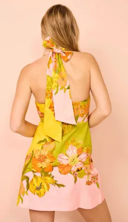 Alemais Silas Halter Mini Dress Floral Size 10 for rent on The Volte - image 4