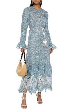 Zimmermann Carnaby Frill Long Dress Floral Size 1 / Au 10 for rent on The Volte - image 1