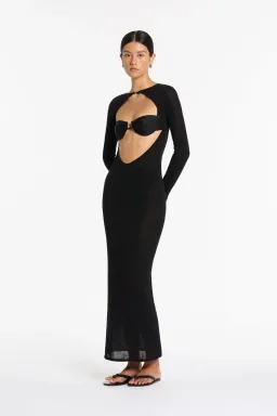 Sir The Label Eva Knit Midi Dress Black Size 6 for rent on The Volte - image 2