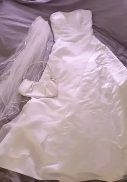 Brisbane Bridal couture designed Strapless Bridal Gown White Size 8 for rent on The Volte - image 3