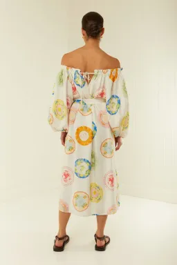 Palm Noose Sicily Dress Multi Print One Size for rent on The Volte - image 4