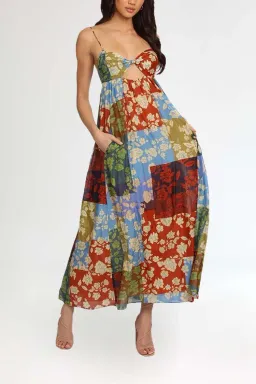 Bec & Bridge Woodstock Maxi Dress Multi/Floral Size 8 for rent on The Volte - image 1