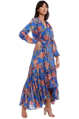 Elliatt Balance Dress in Blue/Print Size 10 for rent on The Volte - image 4