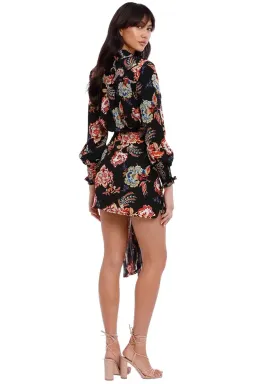 Elliatt Independence Dress in Black/Floral Size 6 for rent on The Volte - image 5